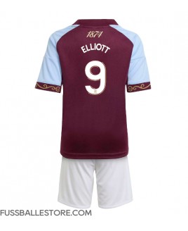 Günstige Aston Villa Harvey Elliott #9 Heimtrikotsatz Kinder 2025-26 Kurzarm (+ Kurze Hosen)
